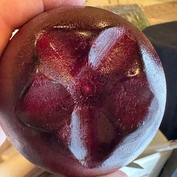 Set Of 5 Red Wooden Apples Rustic Farmhouse Kitchen Bowl Filler Decor Primitive - Picture 6 of 15